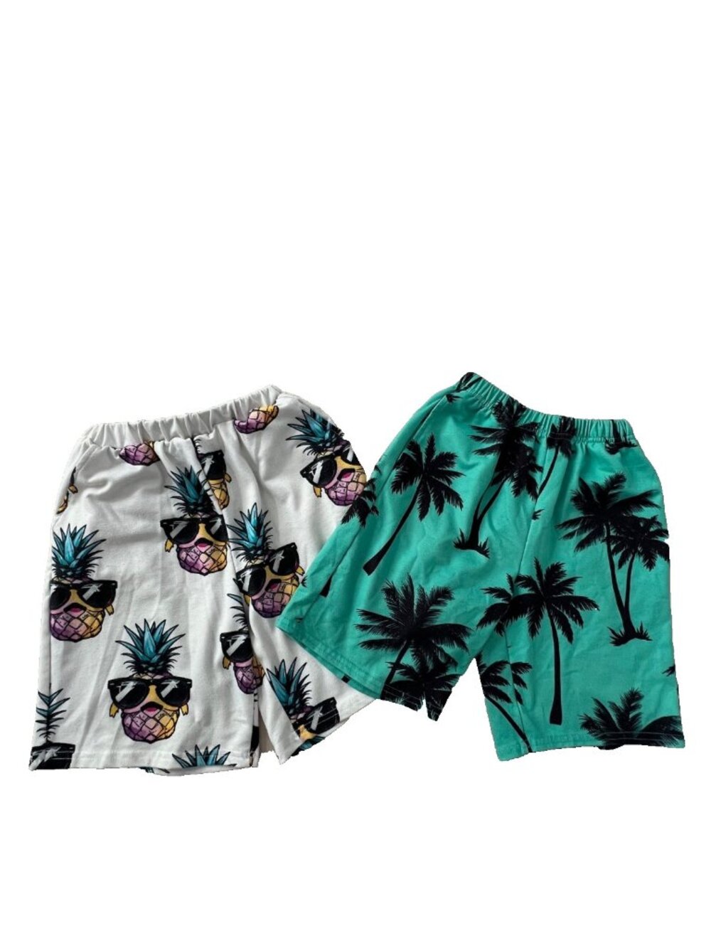 Shein Boy's Kids Set of 2 Tropical Print Shorts ( 10 )